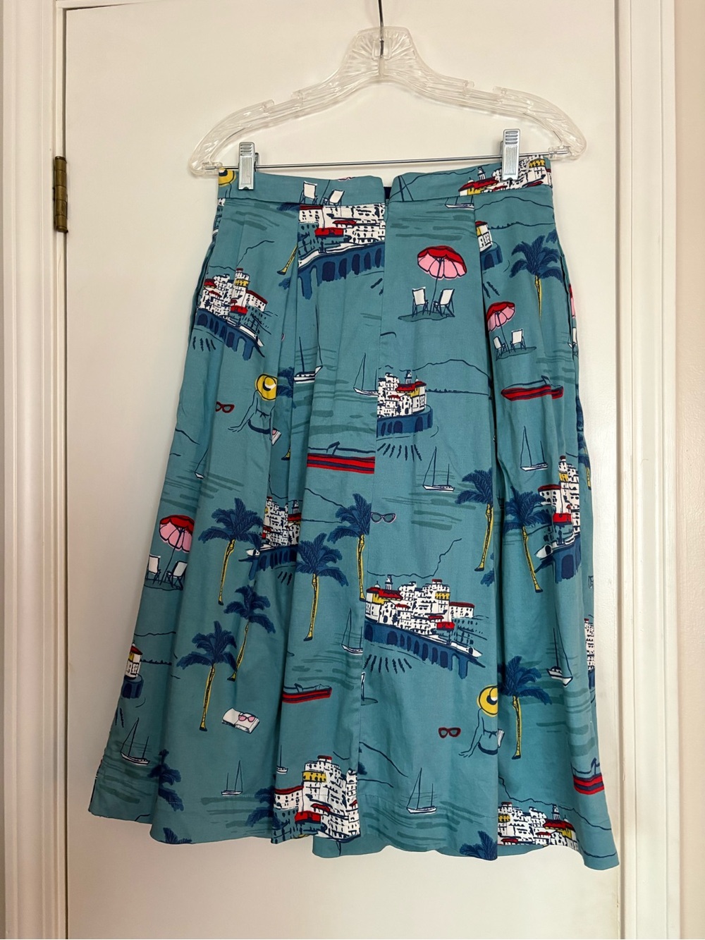 Boden Riviera Print Midi Skirt Sz 6 - Picture 3 of 10